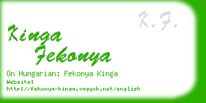 kinga fekonya business card